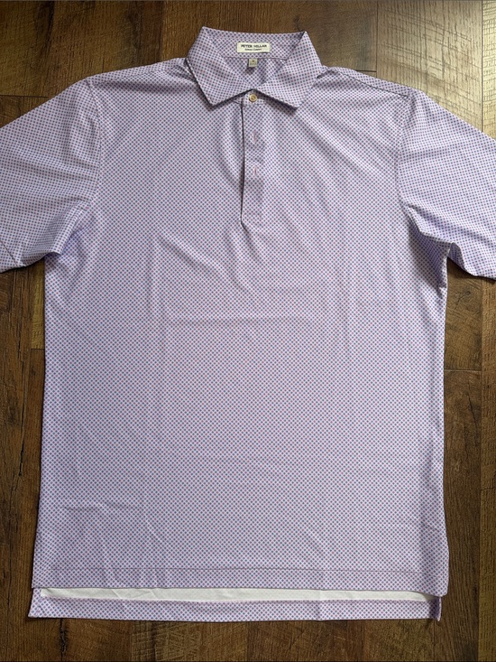 Peter Millar Other - Peter Millar Lavender Micro-Print Polo Shirt